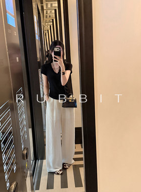RUBBIT CHIC长在身上的松弛感 休闲慵懒感显瘦藏肉高腰 长裤/裙裤