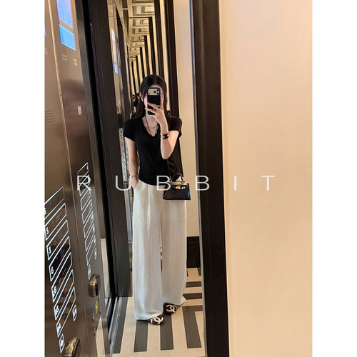 RUBBIT CHIC长在身上的松弛感 休闲慵懒感显瘦藏肉高腰 长裤/裙裤