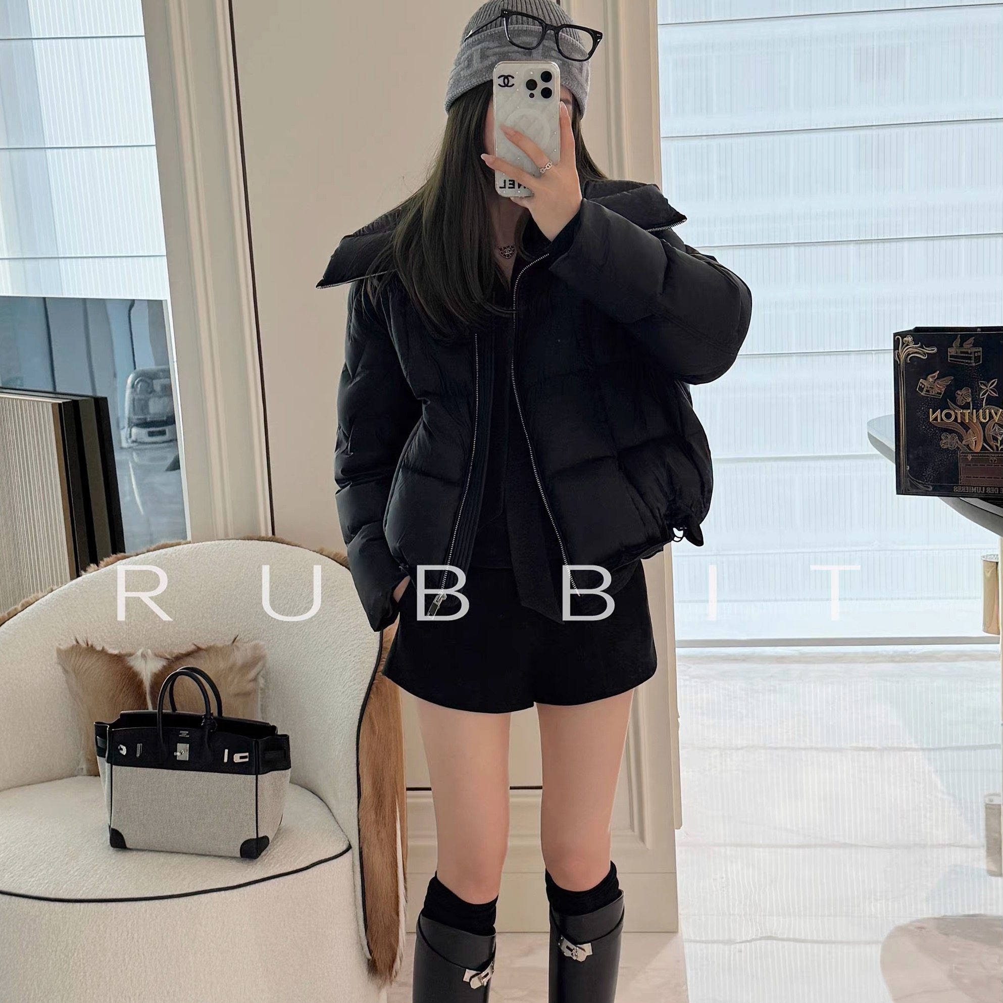 RUBBIT冬日简约轮廓感 90鹅绒 短款翻领保暖羽绒服外套,女装/女士精品,羽绒服,淘宝优惠券,粉丝福利购,淘宝优惠卷