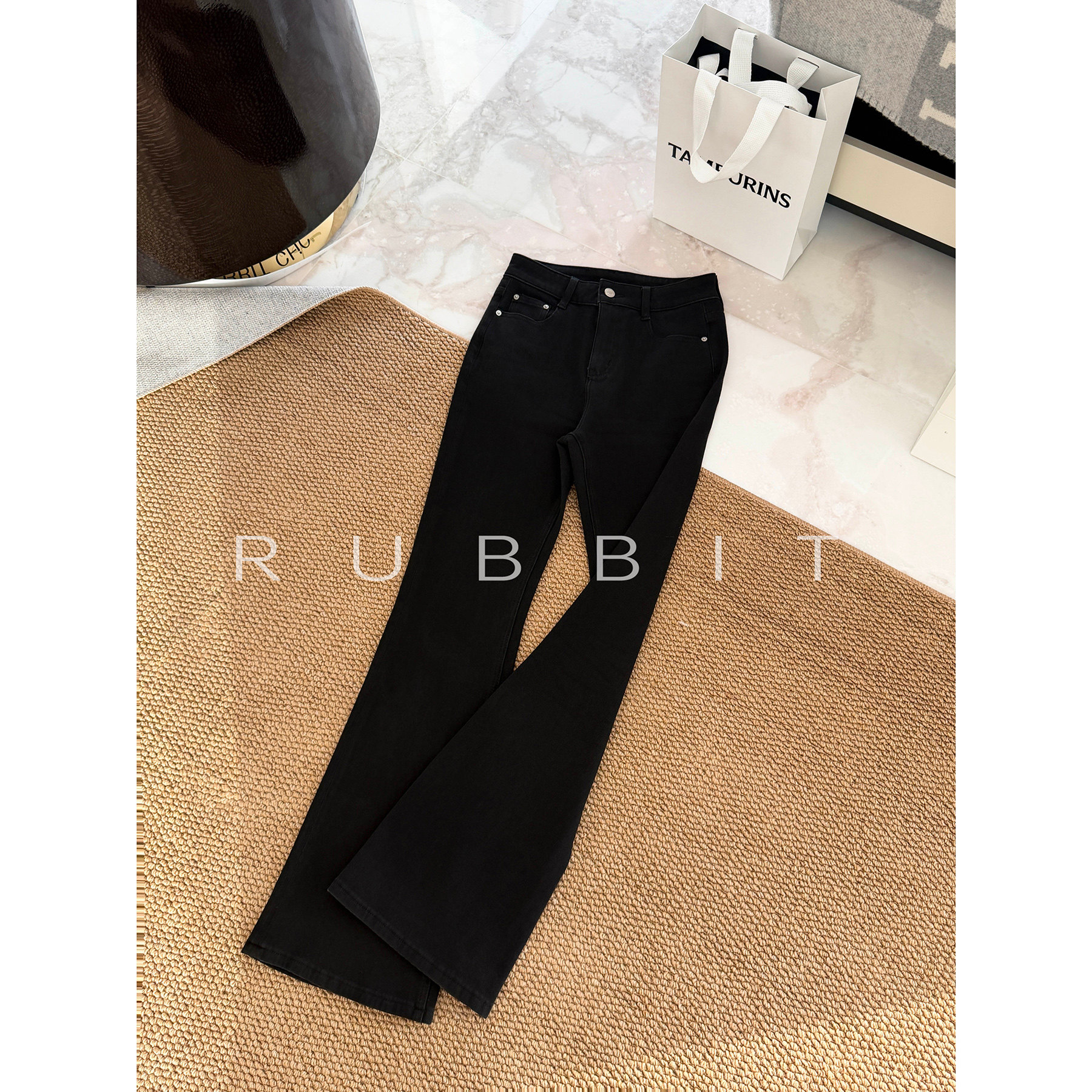 RUBBIT2026“显瘦衣橱”细直长漫画腿土耳其进口牛仔裤高腰微喇裤,女装/女士精品,牛仔裤,淘宝优惠券,粉丝福利购,淘宝优惠卷