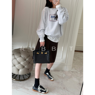 半裙 纸片人前开叉西装 RUBBUT CHIC气质高阶感简约通勤风半身裙