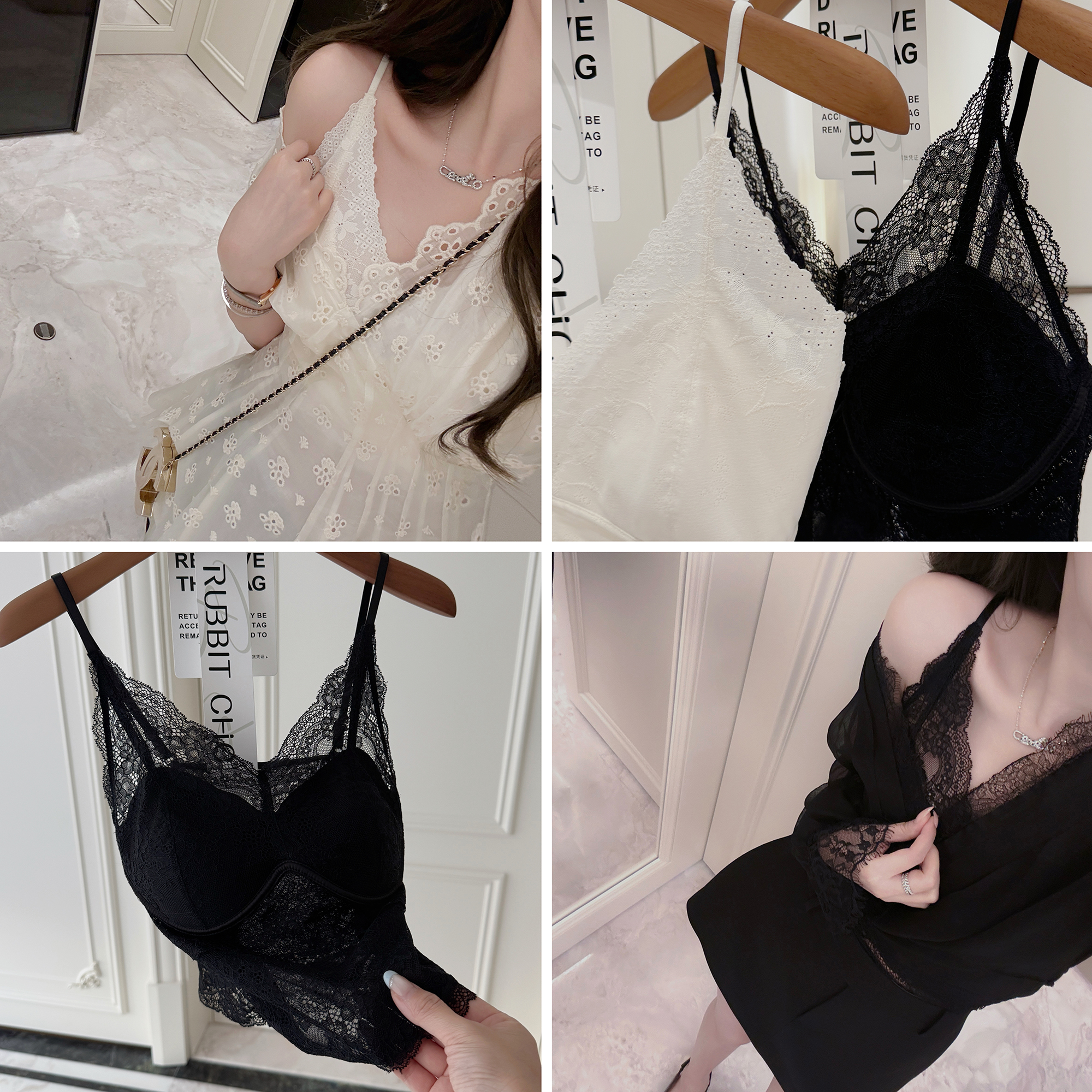 唯美蕾丝吊带美背内衣