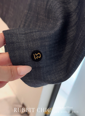 RUBBIT 气质显年轻休闲牛仔色 高腰通勤风半裙 裙裤/短裤