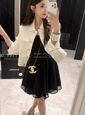 RUBBIT永恒小黑裙 小重工掐腰显瘦修身连衣裙 A摆party聚餐连衣裙