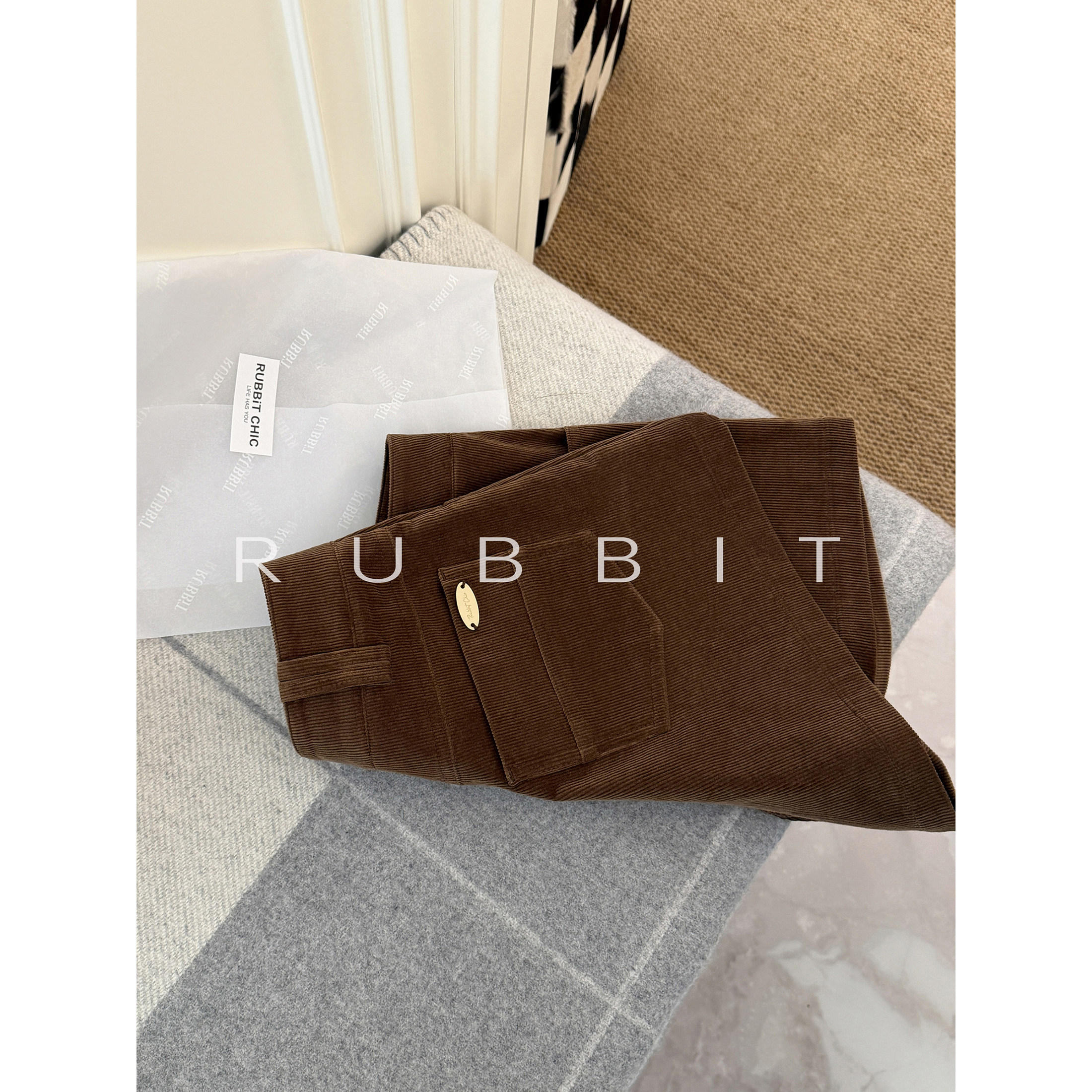 RUBBIT CHIC 高腰显瘦 小个子灯芯绒休闲短裤,女装/女士精品,短裤,淘宝优惠券,粉丝福利购,淘宝优惠卷