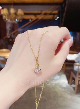 ChangGe Studio 韩版网红同款五角星锆石吊坠ins潮时尚个性项链女
