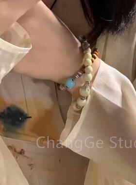 ChangGe Studio 新中式国潮陶瓷串珠手链女复古气质设计感弹力手