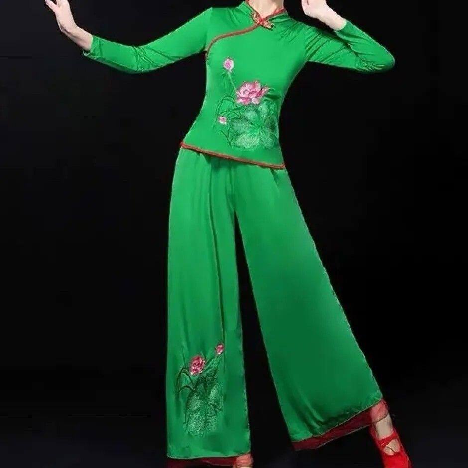 2023年新款广场舞套装秧歌服中老年大妈古典舞扇子舞喜庆舞蹈服