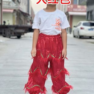 儿童小狮裤舞狮裤醒狮裤南狮裤小孩裤子舞龙舞狮演出表演服装爆款