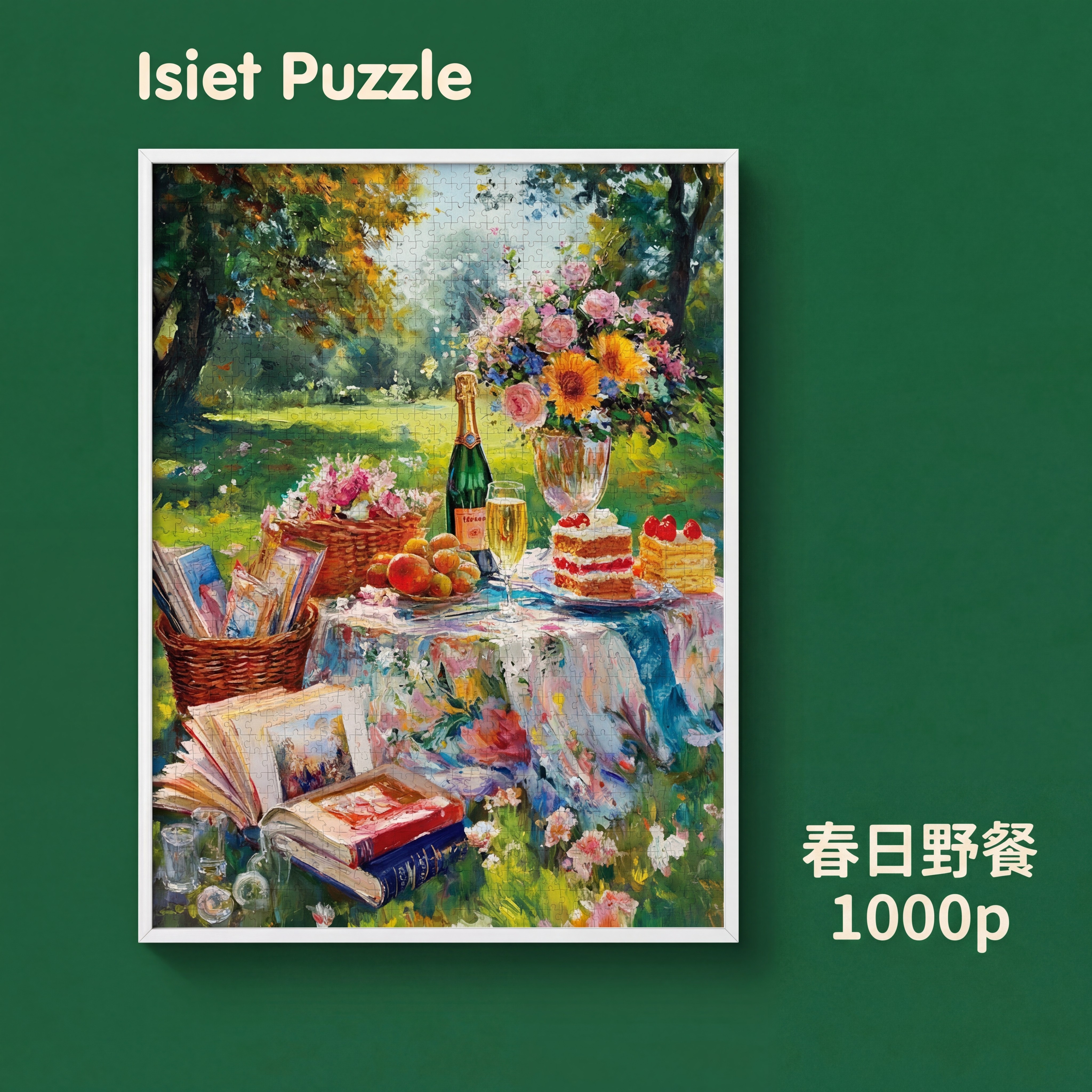 春日野餐1000片油画风景拼图
