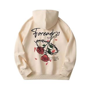 2024SS 连帽卫衣休闲潮流 印花套头复古美式