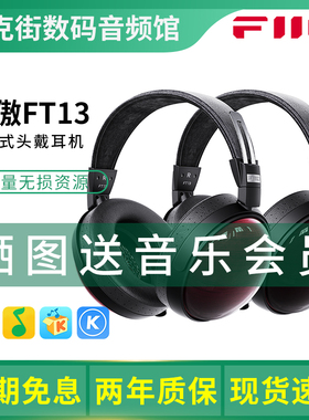 FiiO/飞傲 FT13 封闭式头戴耳机木碗HiFi发烧音乐有线大动圈耳罩