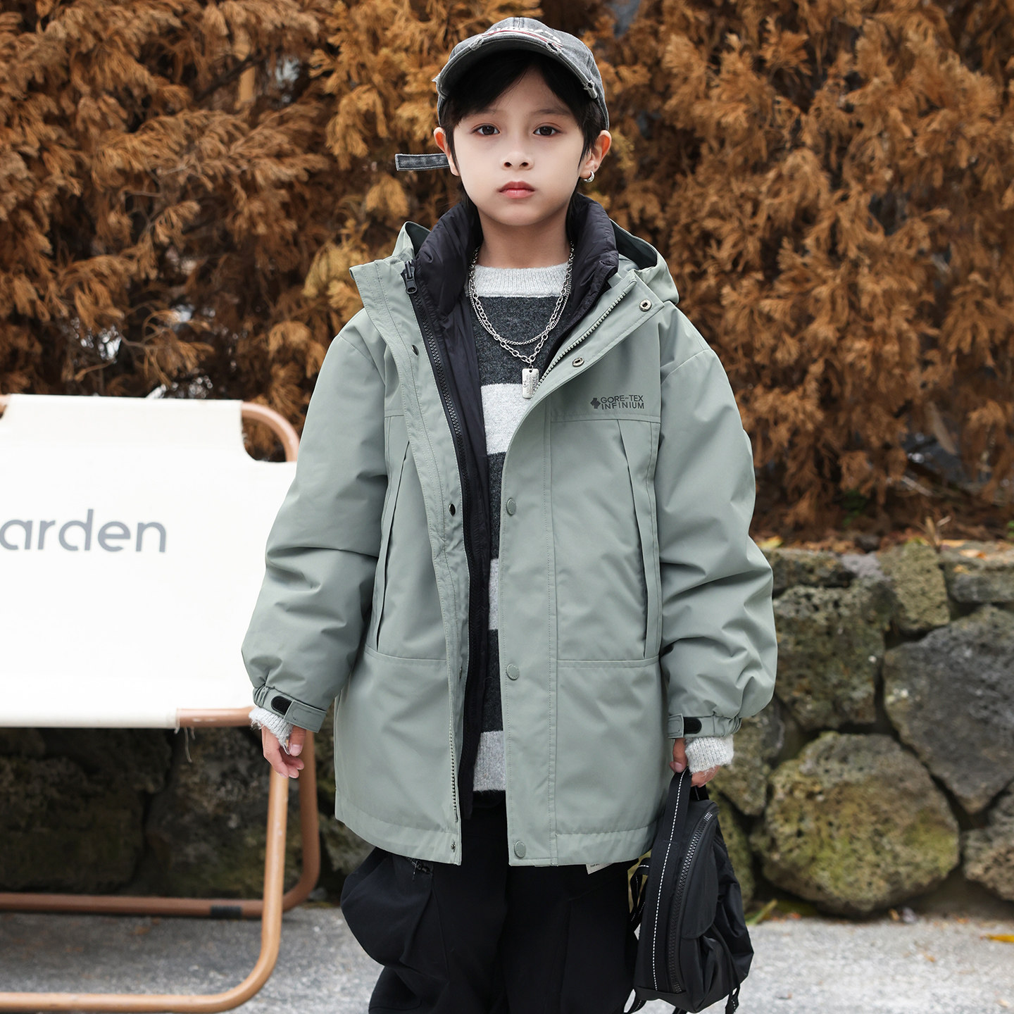 HeyonWye内胆可拆卸儿童羽绒服男童2025冬季新款亲子中大童装女童