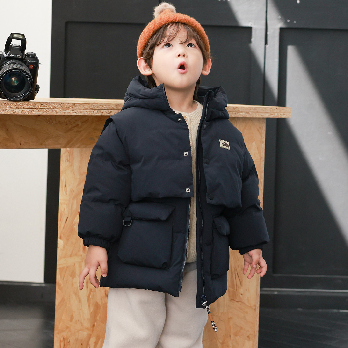 HeyonWye宝宝羽绒服中长款2025冬季新款加厚男童小童装1-3-6-8岁