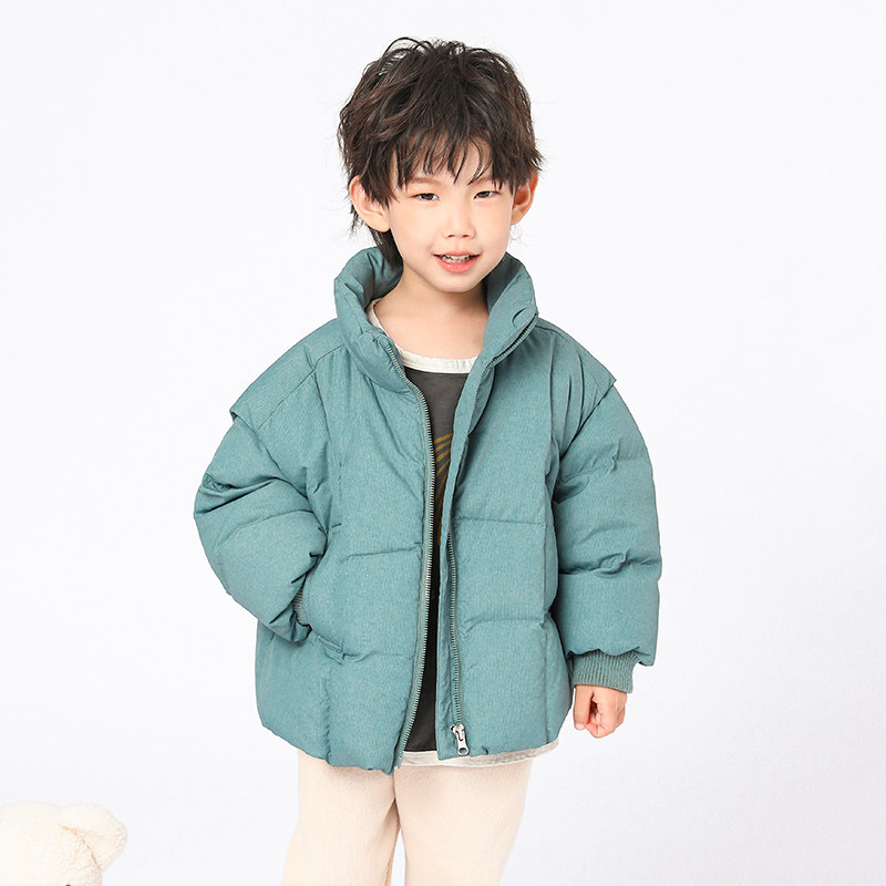 鑫贝尔宝宝羽绒服短款袖子可拆卸冬季新款男童羽绒服马甲外套