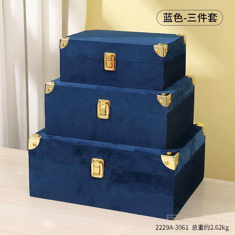 高档简木约轻奢桌面饰收纳盒大容量高品档绒布首饰盒高级感珠质宝,收纳整理,首饰盒,淘宝优惠券,粉丝福利购,淘宝优惠卷