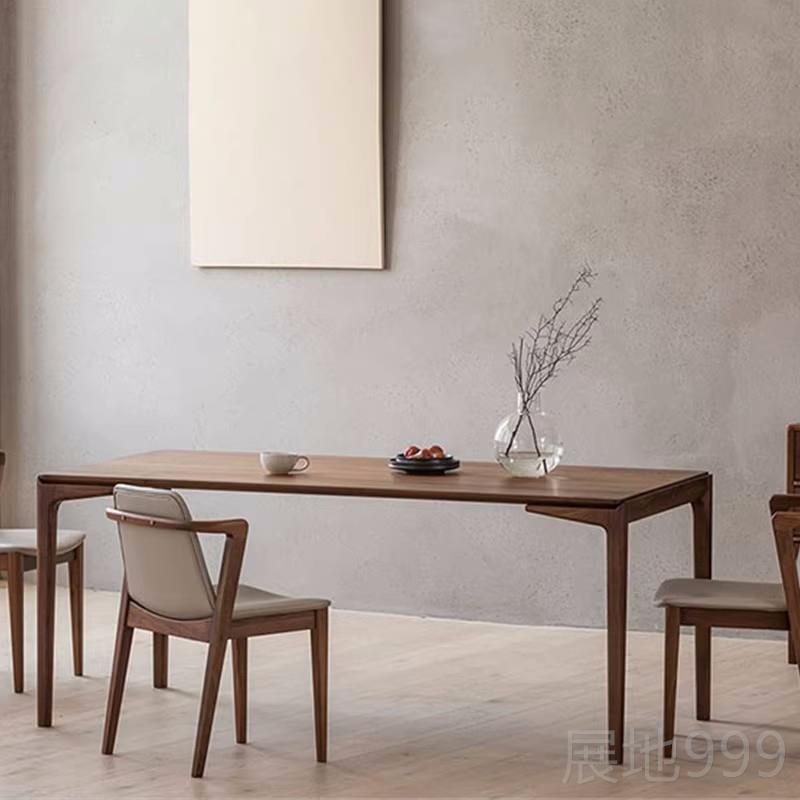 高档欧实小木餐桌极侘简家用书桌复古北户型轻奢饭桌寂风简易客厅