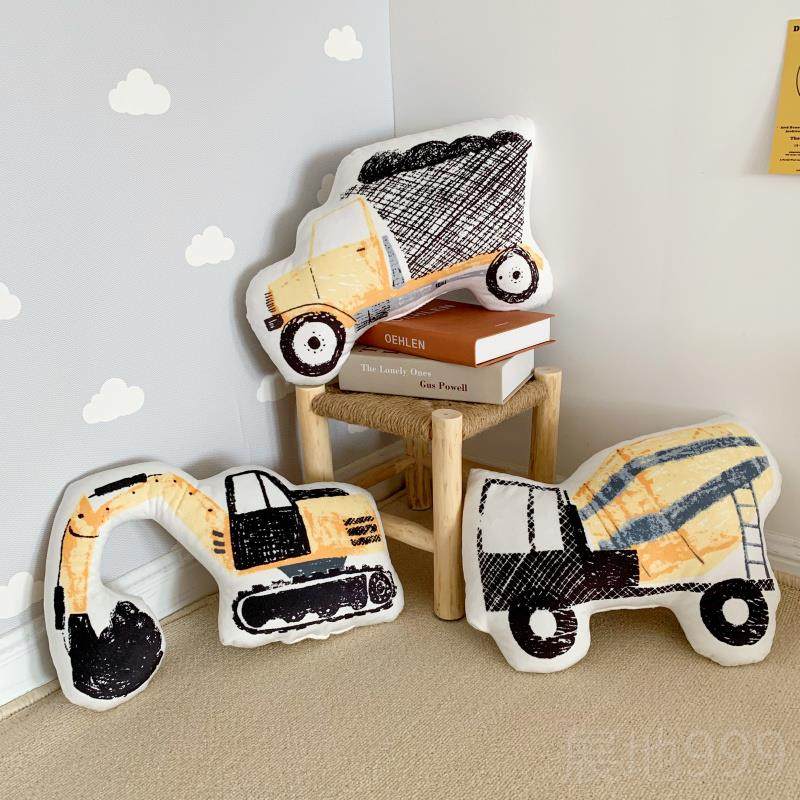 高档工程车抱枕卡通布衣玩偶童睡玩具挖机掘可陪爱儿小丑汽车沙发,居家布艺,靠垫/抱枕,淘宝优惠券,粉丝福利购,淘宝优惠卷