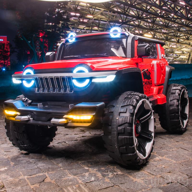 高档超大童电动车双儿四轮越野汽车宝宝具车可坐大人人小孩遥控玩