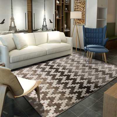 高档简约现代长方形地毯客厅茶几毯卧室床边地毯可手洗欧式房间毯