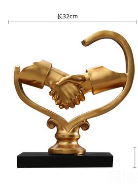 高档美式现代电视柜握手装家商居品饰酒柜客厅办公室摆件饰 务工