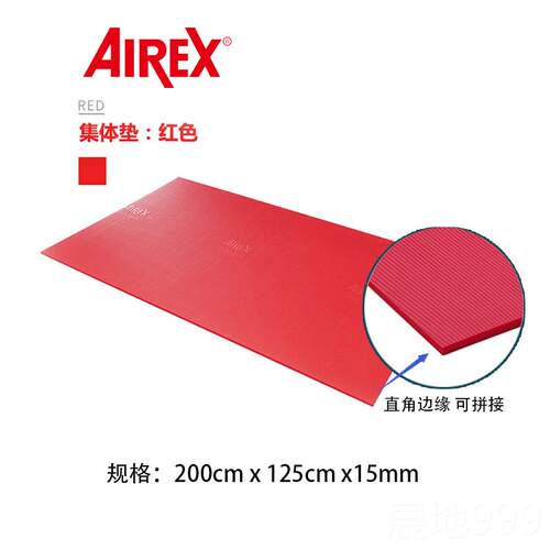 高档瑞士爱力AIREX业双垫普拉提健 身瑜伽垫加宽厚集体训练康人专