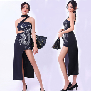 女歌手高端大气连衣裙新款演出服装派对夜店GOGO中国风跳舞旗袍