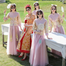 中式 秀禾礼服姐妹团伴娘裙小个子高级感汉服旗袍 伴娘服女2025新款