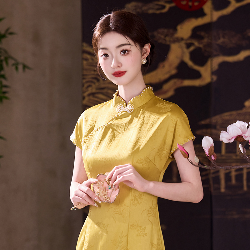 改良旗袍新中式晚礼服女