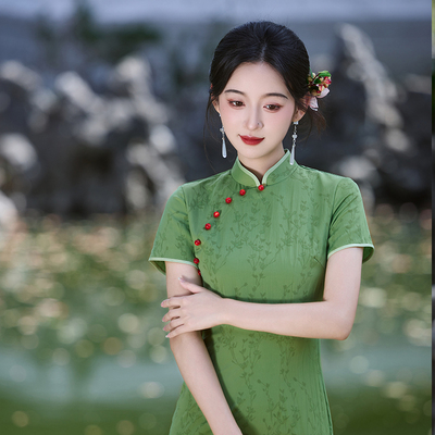 新中式改良旗袍礼服女2025夏季