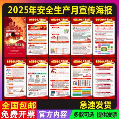 2025年安全生产月知识海报