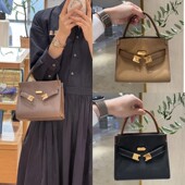 外单捡漏le迷你凯莉包单肩斜跨包轻奢高级感大容量通勤手提托特包