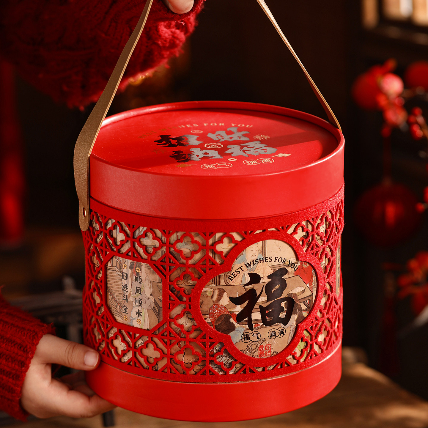 2026新年礼盒包装年货空盒子马年定制包装盒过年糖果雪花酥礼品盒