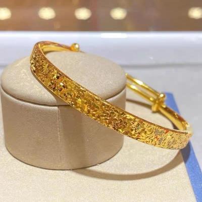 女金包银碎碎冰推拉手镯