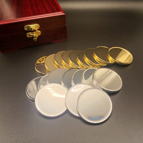 厂家直销激光雕刻DIY刻字空白金属金银纪念币个性创意礼品纪念章