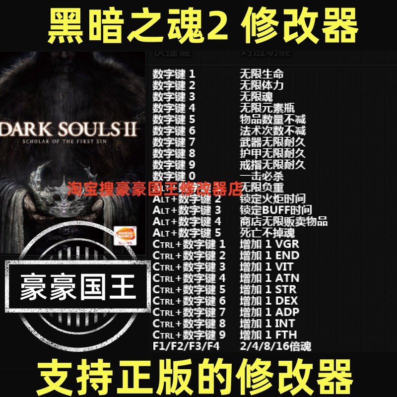 黑暗之魂2原罪学者 Steam专用修改器 Win电脑辅助工具 不含游戏
