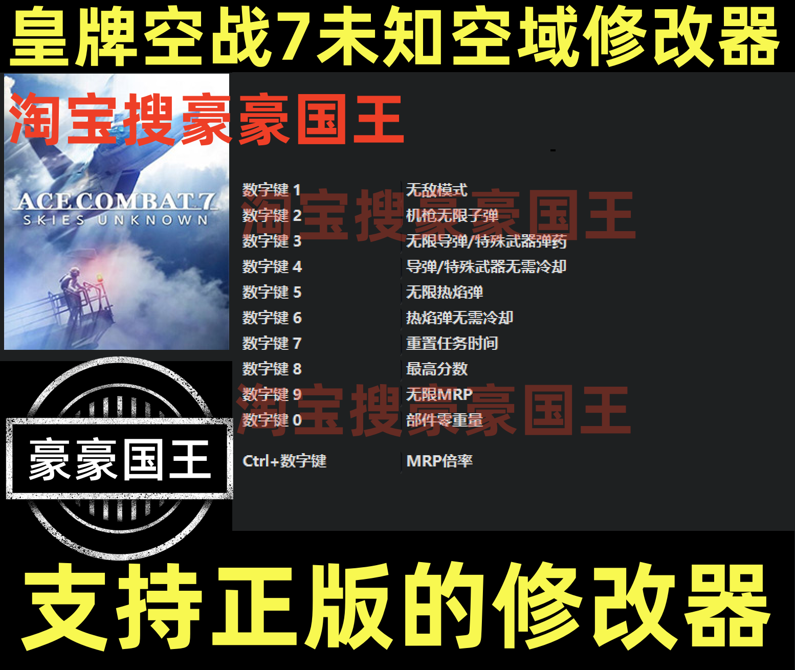 皇牌空战7未知空域 修改器 正版Steam单机辅助工具科技 不含游戏
