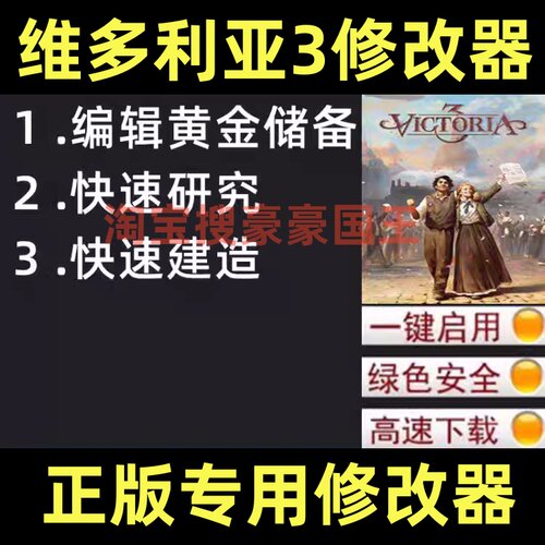 Steam维多利亚3超级修改器!