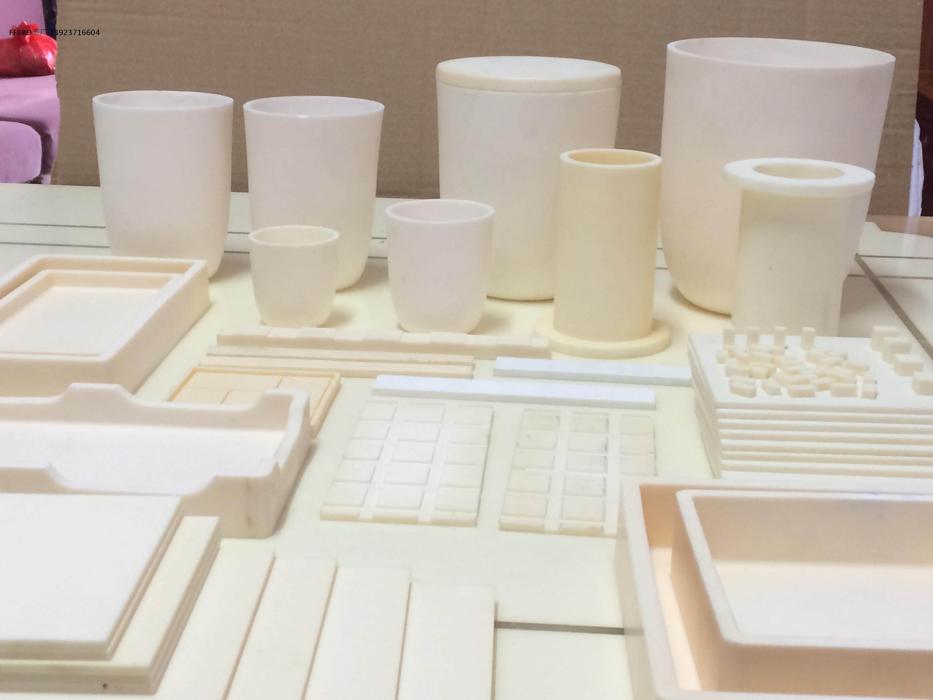 99陶瓷高纯氧化铝刚玉坩埚弧形圆柱形实验烧结长期使用温度1750度