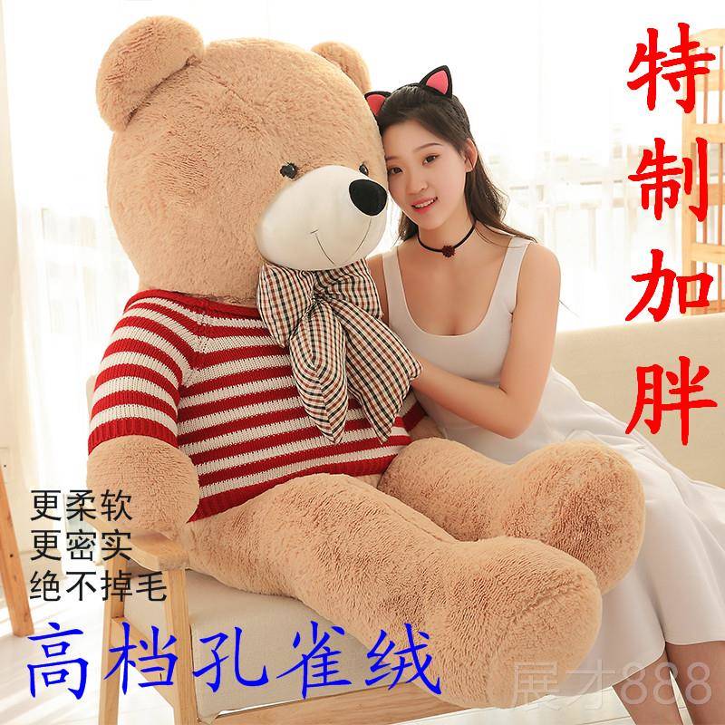 正品大熊公仔泰毛绒玩具熊熊布娃娃女孩抱抱熊超迪特大号玩偶抱猫
