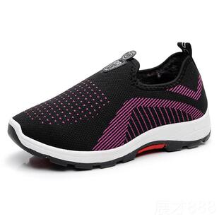 正品秋冬北京老布鞋女棉鞋平底防滑运动妈妈棉靴中老年加保绒闲暖