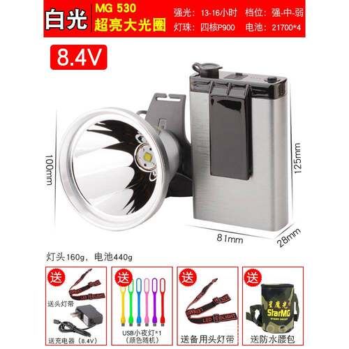 正品2025恒流P20头灯疝照气强光充电超亮分0体头戴式手电筒激光炮