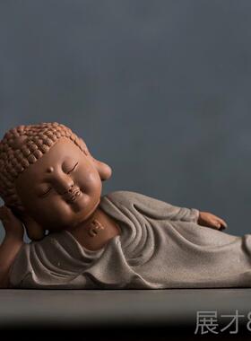 正品精品瓷卧佛如陶佛来睡佛像佛祖释迦摩尼阿弥陀佛家居装紫砂摆