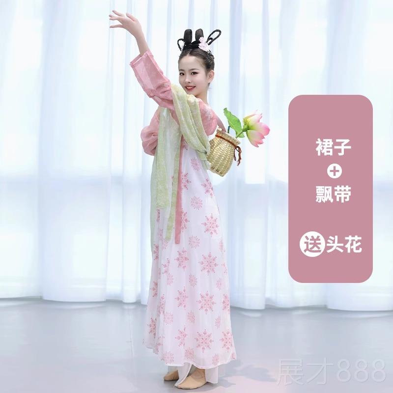 正品儿莲童古典舞演服装戏池舞蹈道具女童出襦裙汉上服少儿身韵表