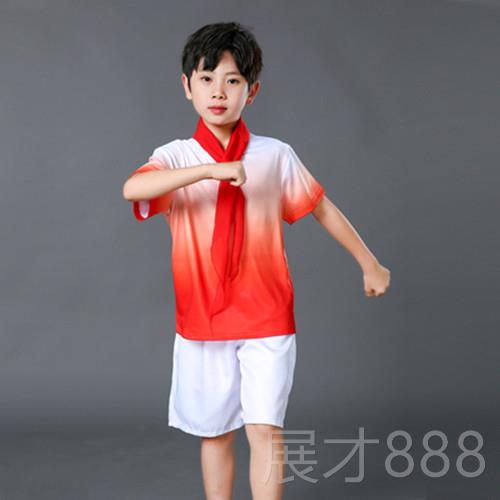 正品六一员儿童少队中小学生演出女红领巾国服庆大先合唱舞蹈表演