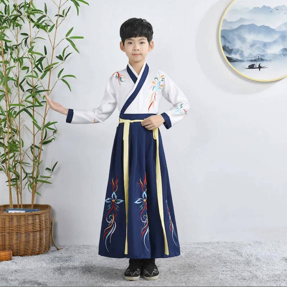 正品汉女服男国学服童童古装儿童书童三经弟子规朗诵小学生演字出