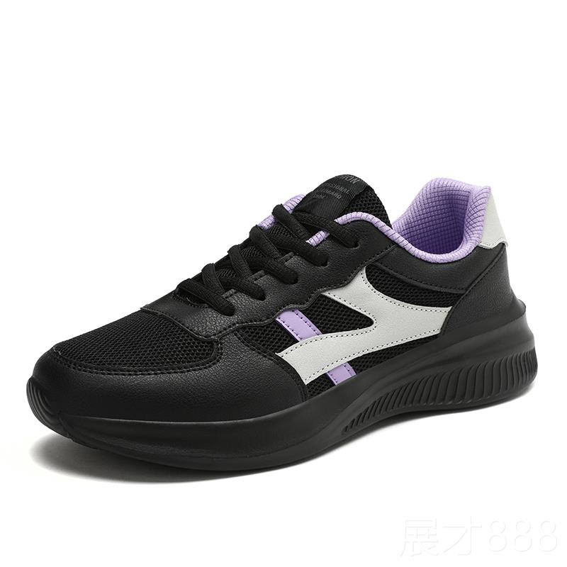 正品防鞋滑工作女脚全黑色运动鞋超轻软底久站不累旅游鞋老布北京