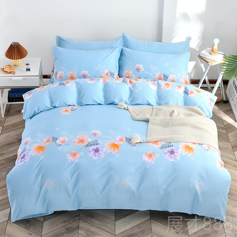 正品纯棉加厚100套%棉斜纹四件套双人单人1.全5米1.8m2.床单被0套