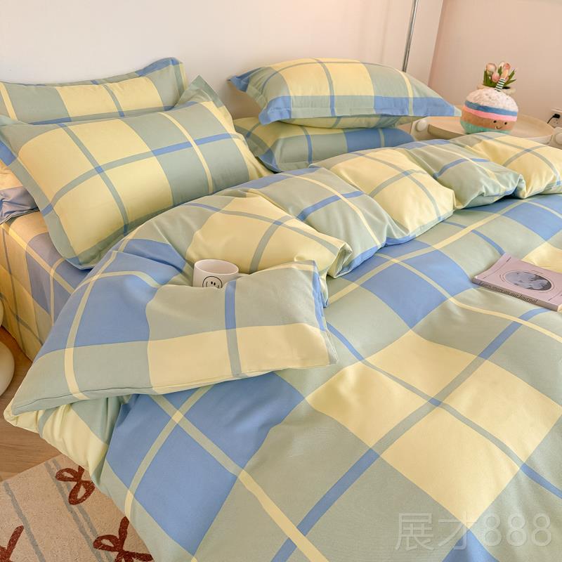 正品100%被厚斜纹磨毛四加件套纯全亲肤棉床单套床用上品