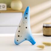 正品 陶笛12笛孔十AC调二孔中音C冰裂陶学生教学初学专调业演奏陶